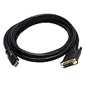 Monoprice HDMI to DVI Adapter Cable - CL2, High Speed with Net Jacket, 24AWG, 6 Feet, Black