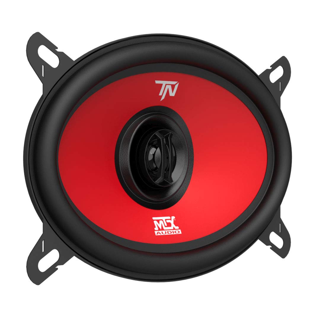 MTX Terminator46 Durable 40 Watt RMS 4 x 6 Inch 2 Way Polypropylene Coaxial Car Speakers with Durable Steel Basket and Mylar Dome Tweeter