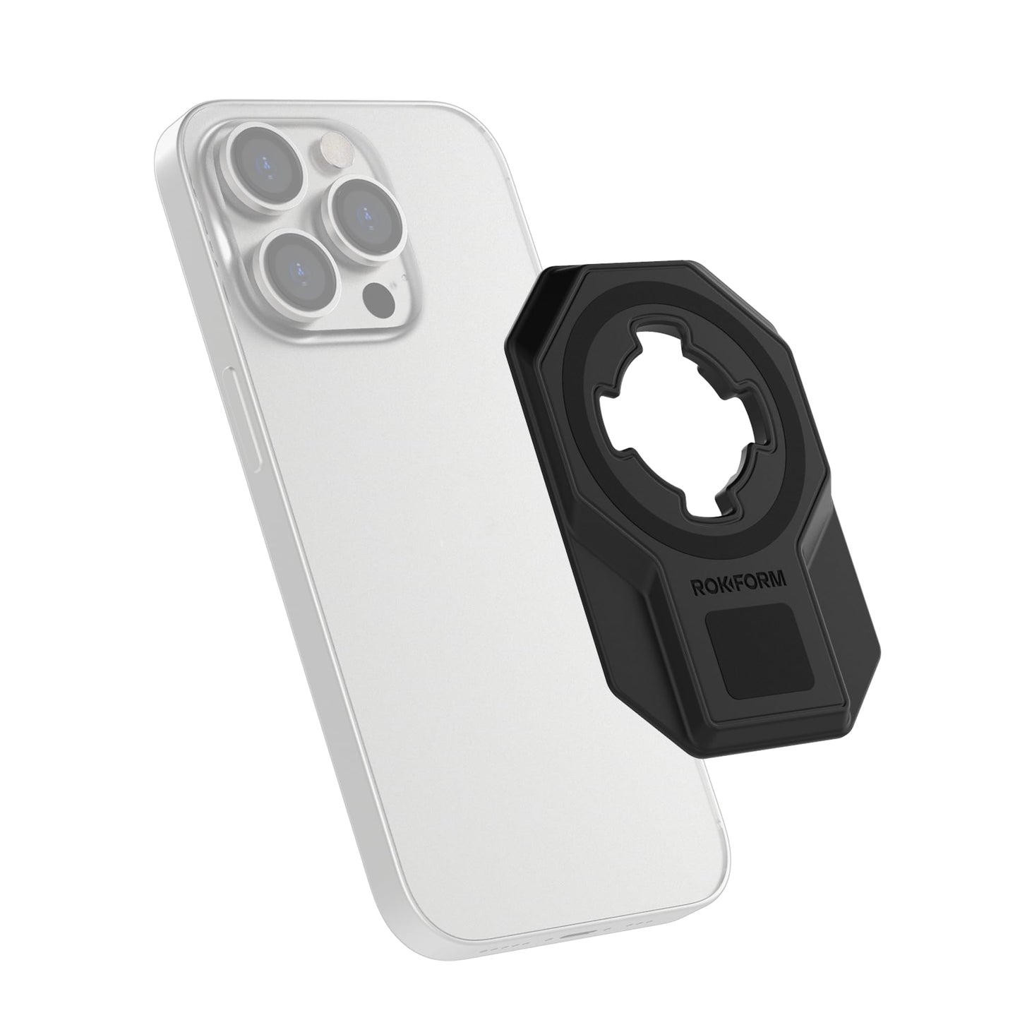 Rokform Universal Adapter, Twist Lock and Mag Safe Compatible, Mounts to Almost Any Smartphone, Phone Case, Tablet, or Flat Surface with 3M VHB