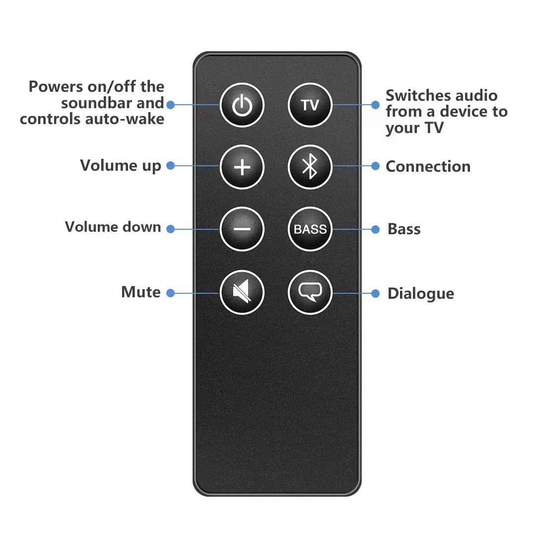 New Remote Control for Bose Solo 5 10 15 Series II TV Sound System 418775 410376 431974 845194 838309-1100 740928-1120 Bose Solo Soundbar Series II
