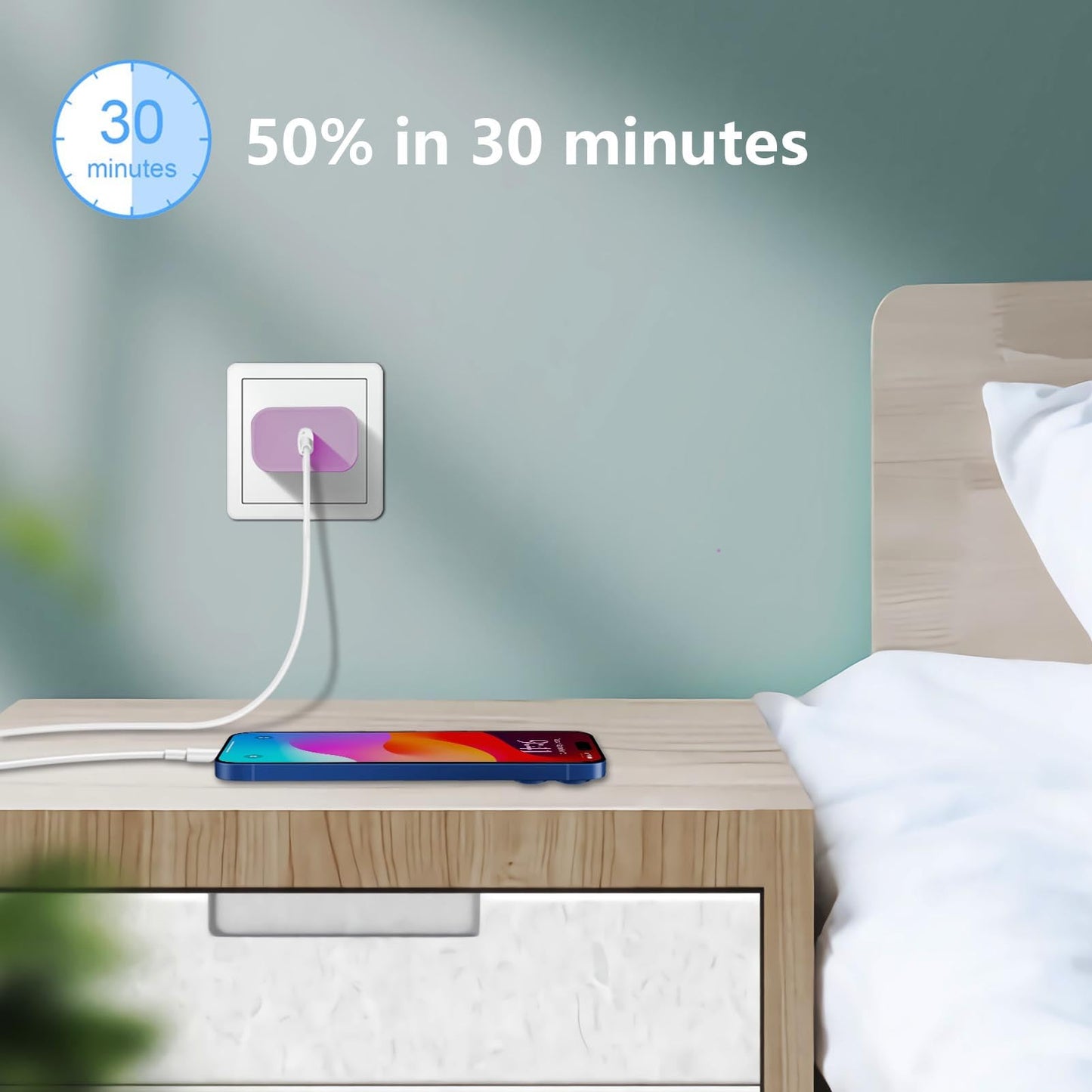 Fast USB-C Charger Block 20W for iPhone 17/16/15 Charger, Apple Watch/iWatch Series Ultra/11/10/9/8/7/6/SE/SE2/SE 3, Type-C PD Fast Charging USBC