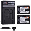 PowerTrust 2-Pack BN-VG114 Battery + Fast Charger Kits for JVC BN-VG107 BN-VG107U BN-VG108U BN-VG108E BN-VG114U BN-VG121U BN-VG138U BN-VG138 Camcorder