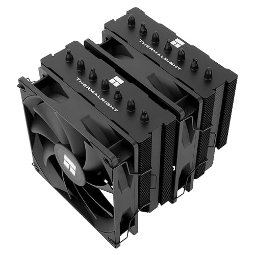 Thermalright Phantom Spirit 120 SE Black CPU Cooler,Dual TL-C12B V2 PWM Fans and Double Towers, 7 Heat Pipes Heatsink Cooler,for AM4/AM5&Intel