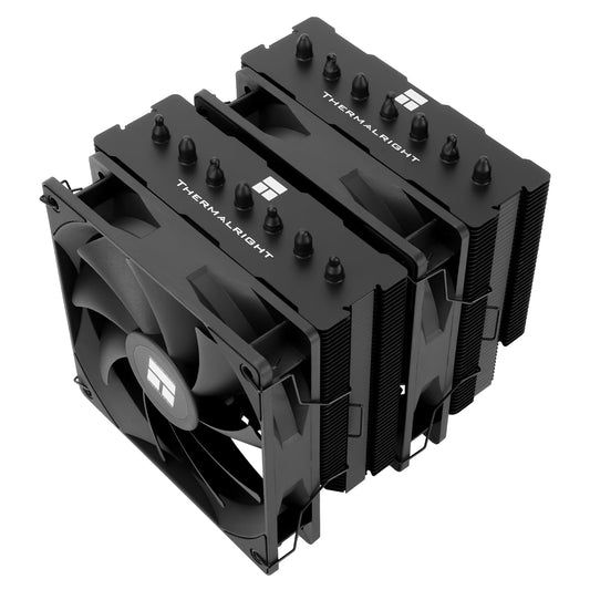 Thermalright Phantom Spirit 120 SE Black CPU Cooler,Dual TL-C12B V2 PWM Fans and Double Towers, 7 Heat Pipes Heatsink Cooler,for AM4/AM5&Intel