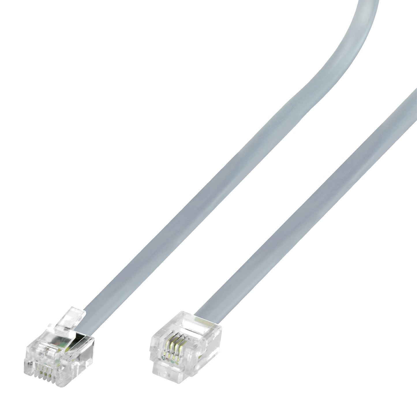 Conext Link RJ11 6P4C Modular Telephone Extension Cable Phone Cord Line Wire (25 Feet, Grey) ?33213?