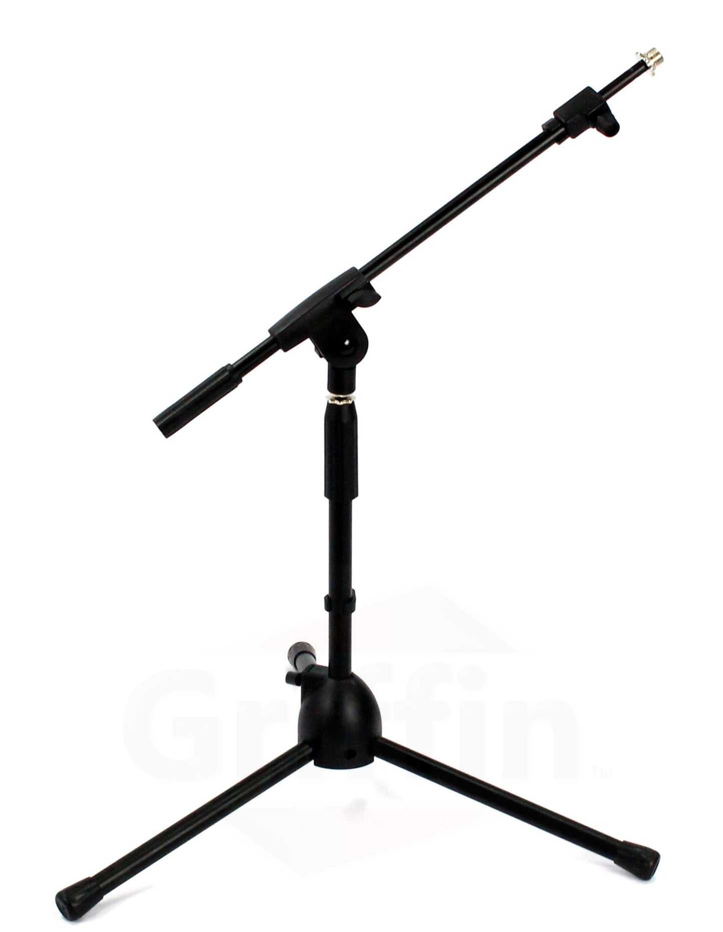 GRIFFIN Short Boom Mic Stand (Low Profile-X Series) - Tripod Mount for Kick Drum, Guitar Amps, Studio Desks, Singing & Home Recording Use