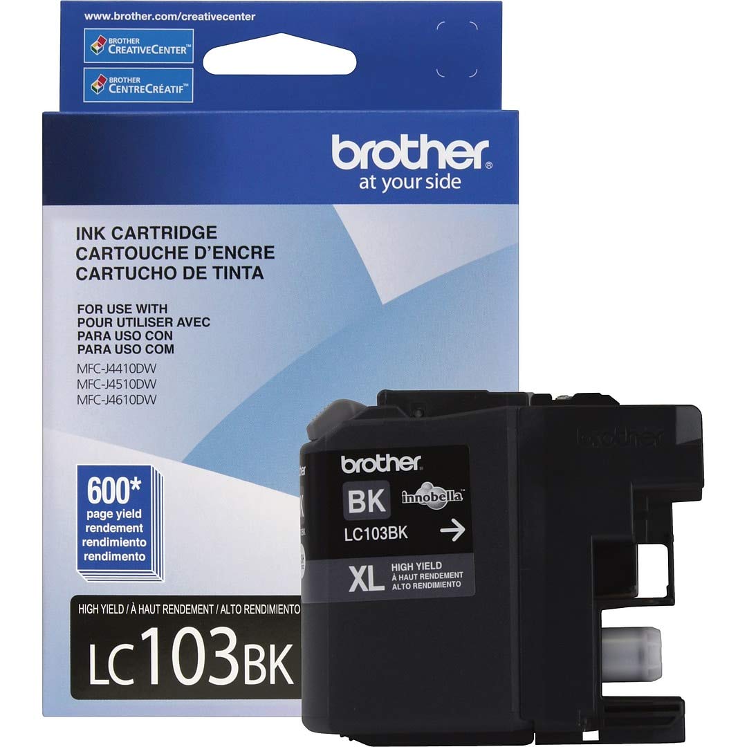 Brother International LC103BK High Yield Black Ink Cartridge (LC103BK)