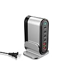6-in-1 USB Charging Seat, Multi-Port Hub, Fast Charging Wall Charging Station, Power Adapter Socket for Phone 16 15 14 13 12 11 XS XR X SE 8 7