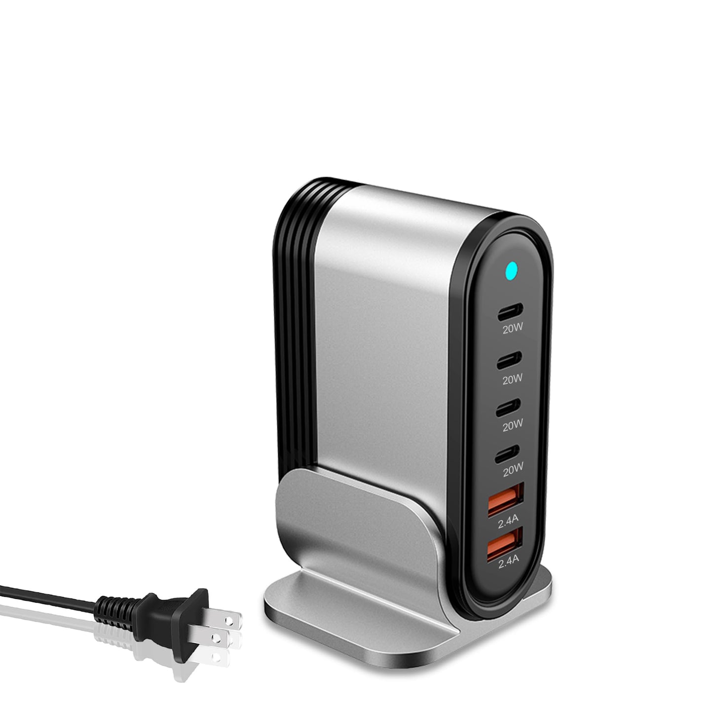 6-in-1 USB Charging Seat, Multi-Port Hub, Fast Charging Wall Charging Station, Power Adapter Socket for Phone 16 15 14 13 12 11 XS XR X SE 8 7