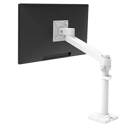 Ergotron - NX Single Monitor Arm, VESA Desk Mount - for Monitors Up to 34 Inches, 0 to 18 lbs - White