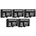 Patriot Memory LX Series Micro SD Flash Memory Card 16GB - 5 Pack