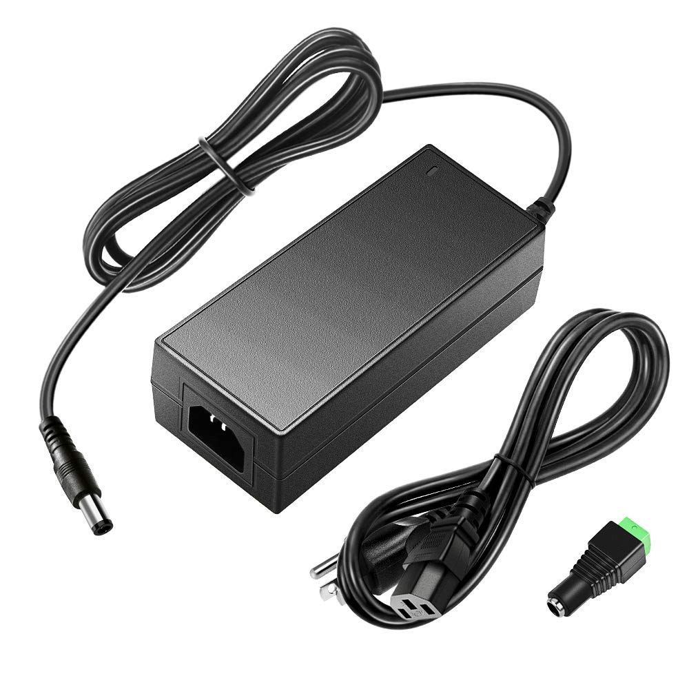 SHNITPWR 12V 5A 60W Power Supply Adapter AC DC Converter 100V~240V to 12 Volt 5 Amp Transformer 5.5x2.5mm Plug for 5050 3528 LED Strip Light 3D…