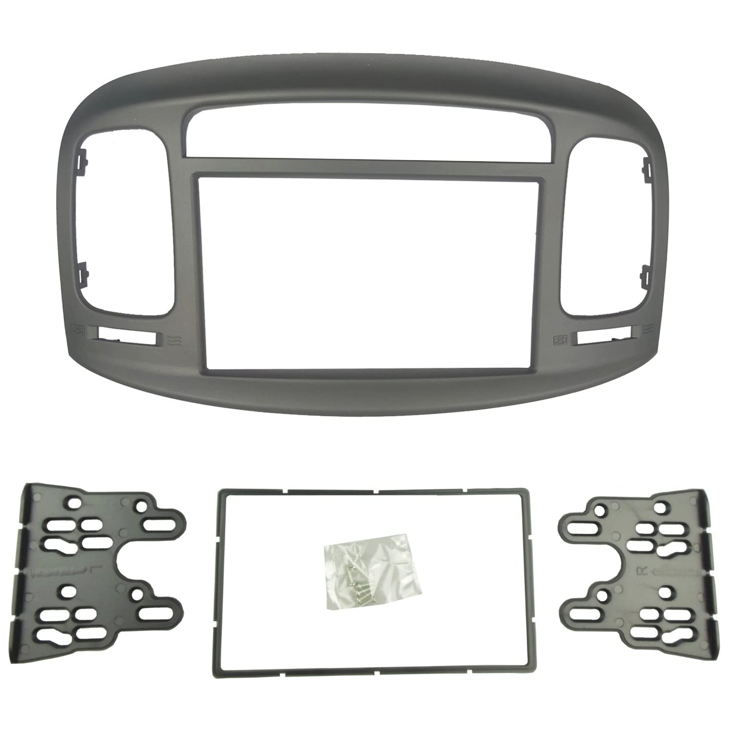 DKMUS Double Din Radio Dash Installation Mount Trim Kit Compatible with Hyundai Accent 2009-2012 Stereo Bezel
