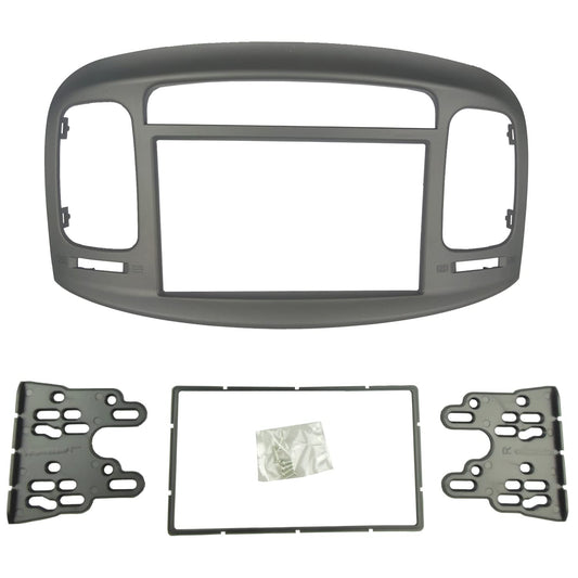 DKMUS Double Din Radio Dash Installation Mount Trim Kit Compatible with Hyundai Accent 2009-2012 Stereo Bezel