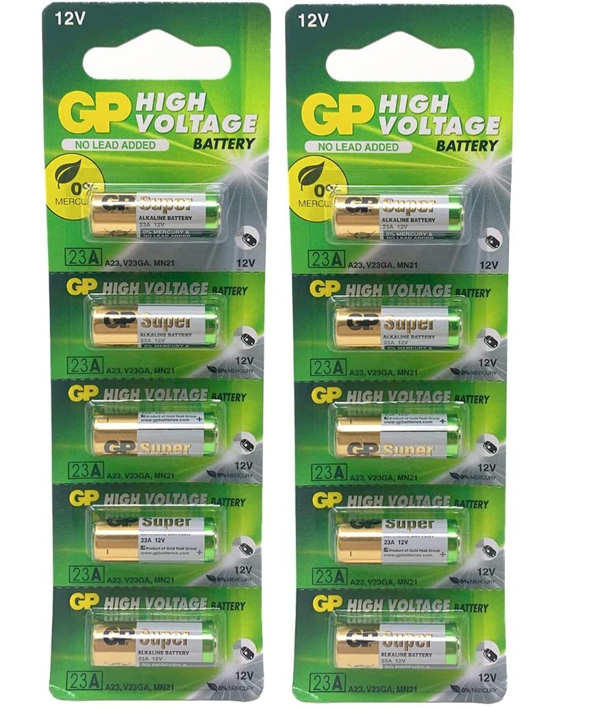 A23 12V Alkaline 23-A replacement battery 23AE GP - 10 Pack