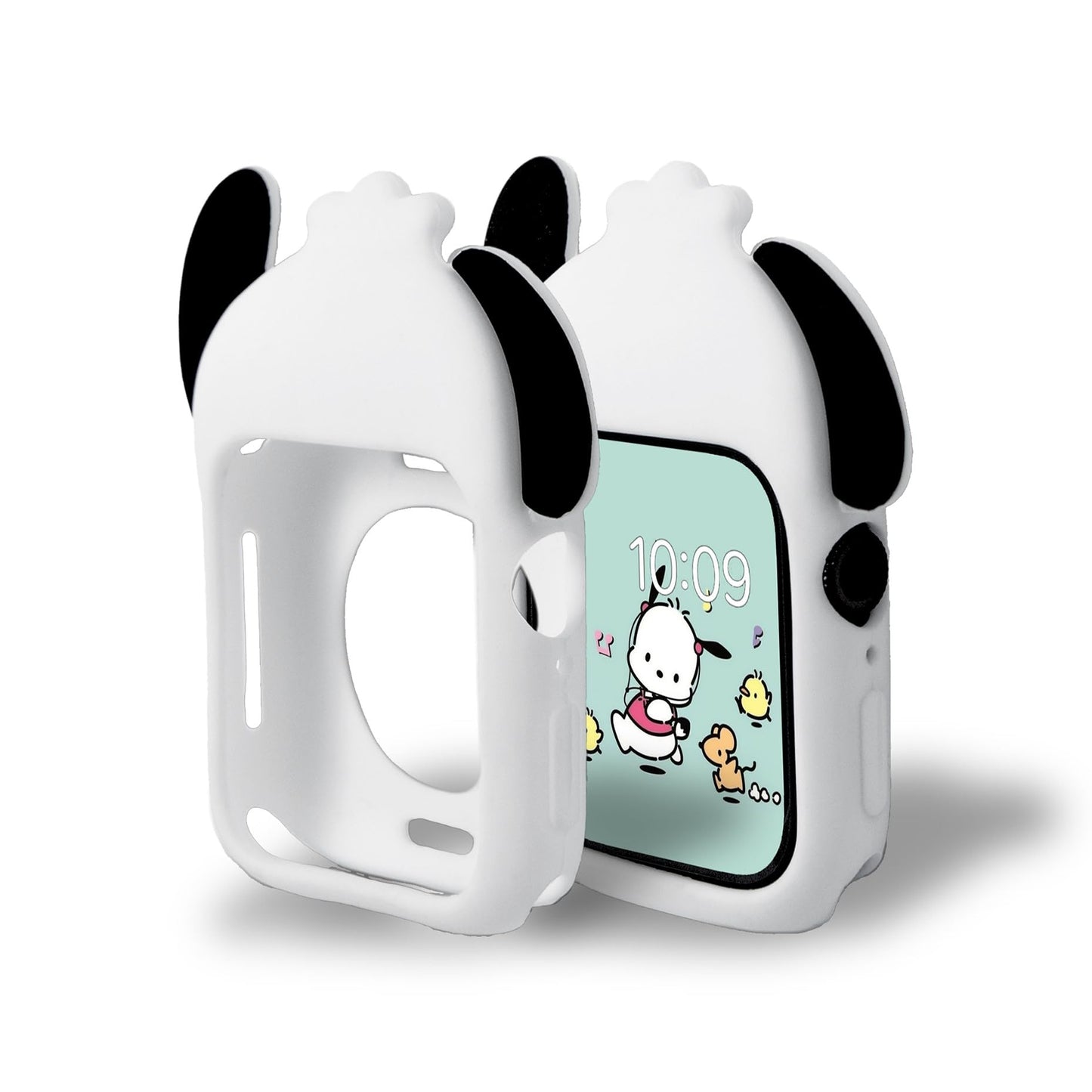 Sonix x Sanrio Apple Watch Cover | Bumper Case for Apple Watch | Protective Silicone Cover | Fits 38mm/40mm/41mm | Pochacco - White