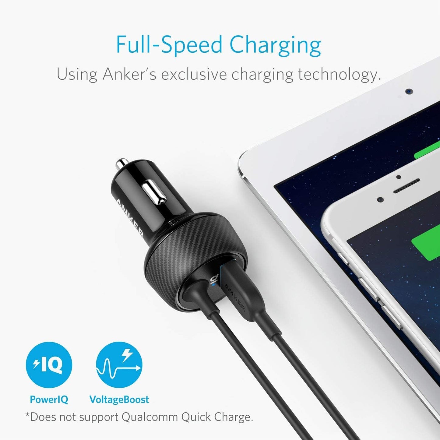 iPhone Car Charger, Anker 24W 2-Port Lightning Car Charger [MFi-Certified], with 3 ft Cable for iPhone 14 13 12 11 Pro Max mini X XS XR 8 Plus, iPad