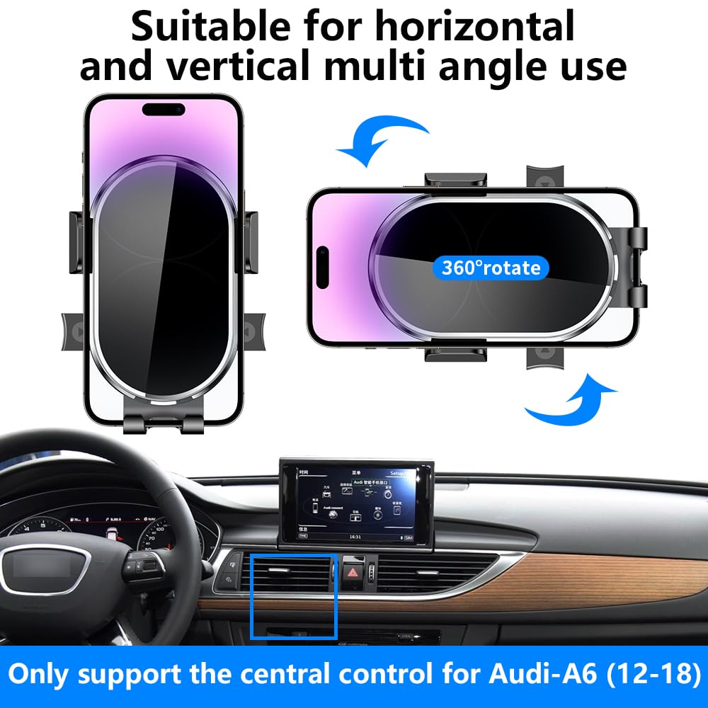 YEGZA Car Phone Holder for Audi A6 A7 S6 S7 RS6 RS7 2012 2013 2014 2015 2016 2017 2018 Allroad Auto Accessories Navigation Bracket Interior Decoration