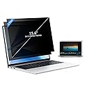 MOBDIK 15.6 Inch Laptop Privacy Screen Filter for 16:9 Aspect Ratio, Anti-Glare, Anti-Spy, UV Blocking - 2 Pack