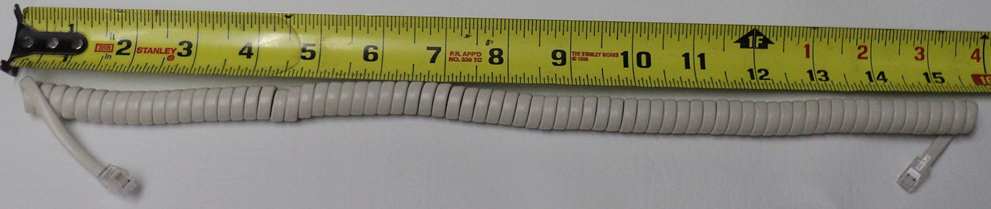Off White 9 Ft Short Handset Cord Compatible with Panasonic Phone KX T7000 TS TSC Series T7020 T7030 T7050 T2335 T2355 T2365 TS105 TS108 TS208 TSC11
