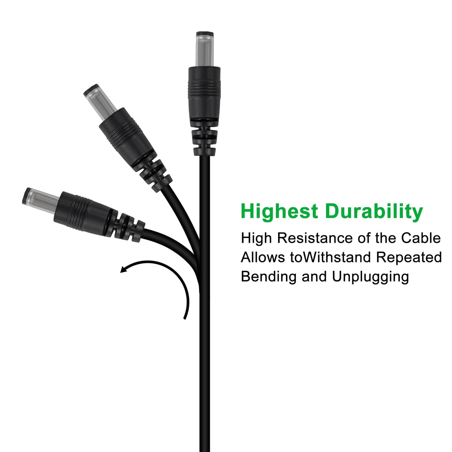 JUZITAO 2PCS Universal 5V DC 5.5 2.1mm Plug Charging Cable Power Cord, USB to DC Power Cable with 13 Interchangeable Plugs Connectors Adapters