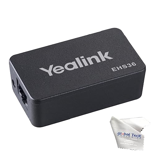 Global Teck Bundle Yealink EHS36 Wireless Headset Adapter for Yealink IP Phones T48S, T48G, T46S, T46G, T42S, T42G, T41S, T41P, T40G, T40P, T29G