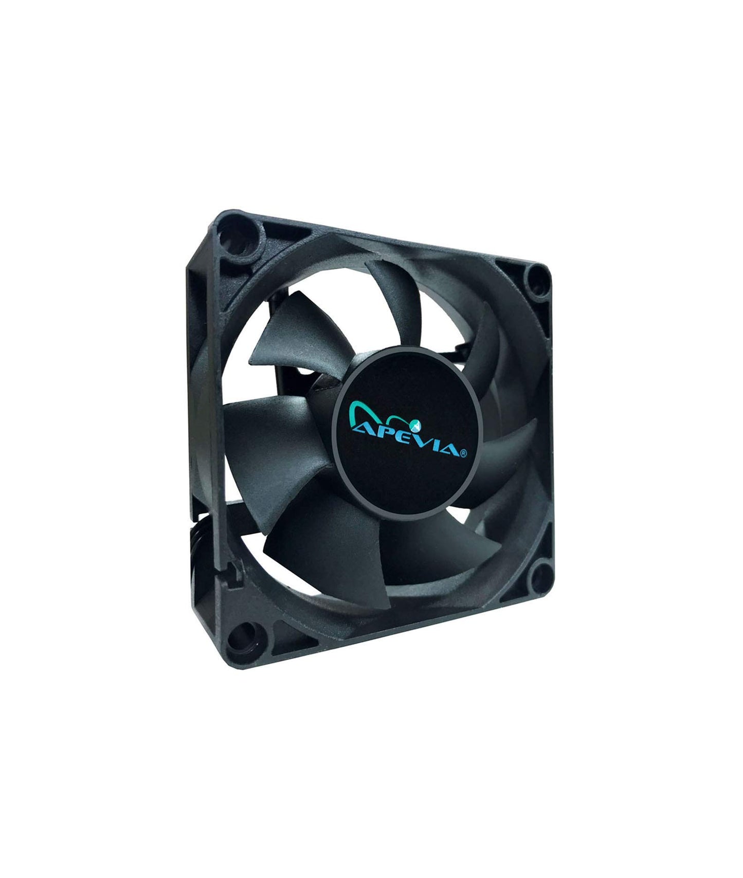 Apevia CF7025S-3 (3 Pk) 70mm x 70mm x25mm Black Case Fan W/4PIN Molex + 3PIN Motherboard Adapter