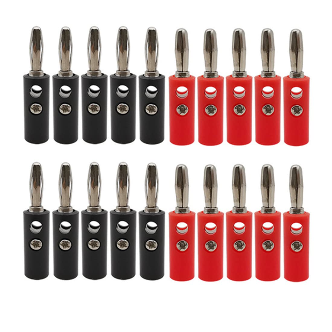 Banana Plugs 4mm Audio Speaker Wire Cable Connector Cable Plugs 10 Pairs