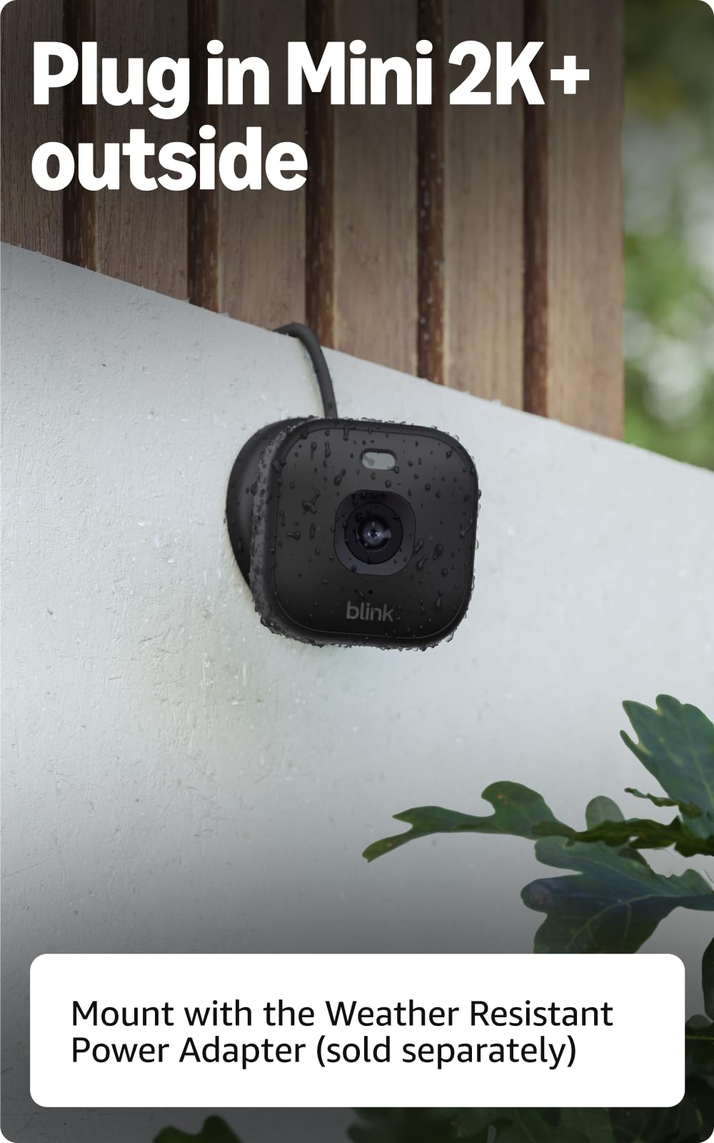 Blink Mini 2K+ (newest model) - Plug-in Home & Pet Indoor Security Camera with 2K video resolution, night vision, enhanced audio, motion detection - 2