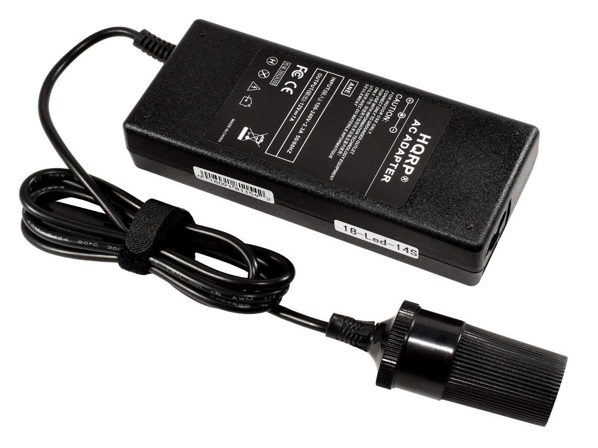 HQRP AC Adapter 110V to 12V DC 7Amp Converter for Rechargeable Car Cigarette Lighter Flashlight/Automotive Vacuum Cleaner UP to 84W Plus HQRP Coaster