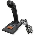 TOA Electronics PM-660U Desktop Paging Microphone, Unidirectional Dynamic Element, Push-to-Talk Switch with Locking Lever, 600 Ohm Balanced Output