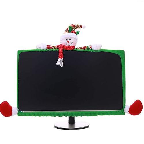 SUSHAFEN Monitor Border Cover for Home Office TV & Laptop Decoration-Snow Man