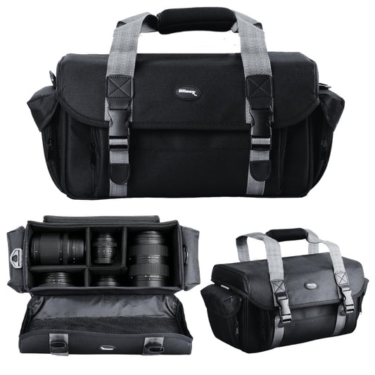 Ultimaxx Large Water-Resistant Camera Bag with Dual Buckles & Pockets - Fits Sony, Nikon, Canon, Olympus, Pentax, Panasonic, Samsung & More SLR