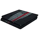 MightySkins Skin Compatible with Sony PS4 Slim Console - Thin Red Line | Protective, Durable, and Unique Vinyl Decal wrap Cover | Easy to Apply