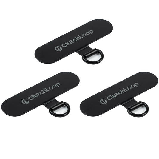 ClutchLoop Anchor 2 - Premium Metal Phone Tether Tab, Ultra-Thin 0.30mm with 3M Adhesive, Strong 46lbs Hold, Universal Phone Lanyard Attachment