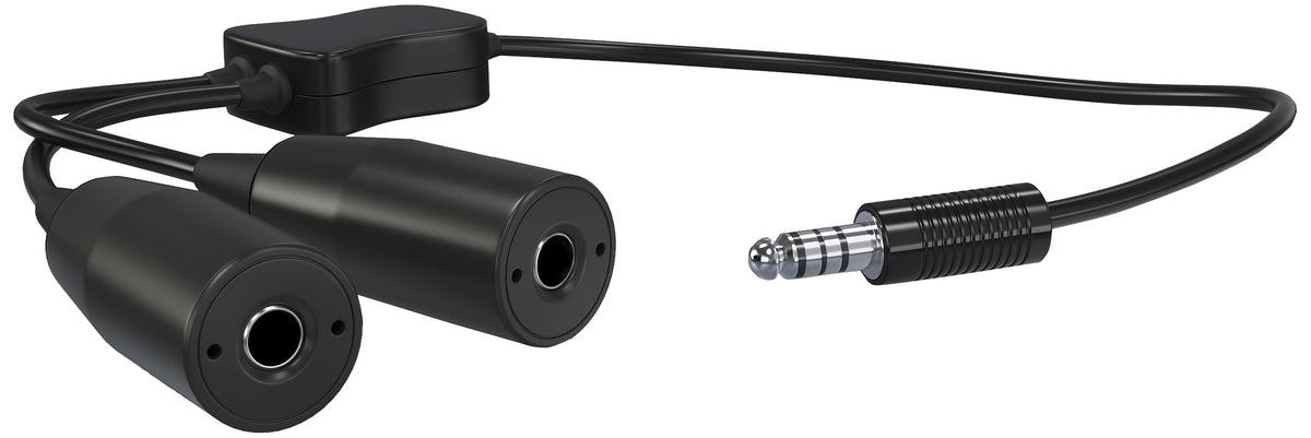 FARO - Aircraft Pilot Helicopter Adapter (Converts GA Headset to Helicopter Plug)(Compatible with U-174/U plug or the U-93A/U plug)