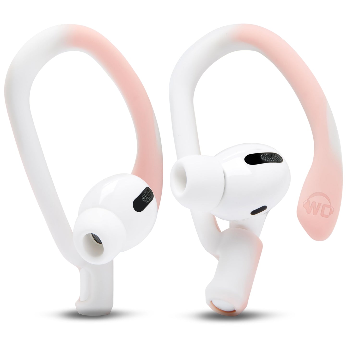 WC HookZ - Patented Upgraded Over Ear Hooks for AirPods Pro 1, 2 & AirPods 1, 2 & 3- Two Size Pairs Included in Package, Unique Left & Right Hook