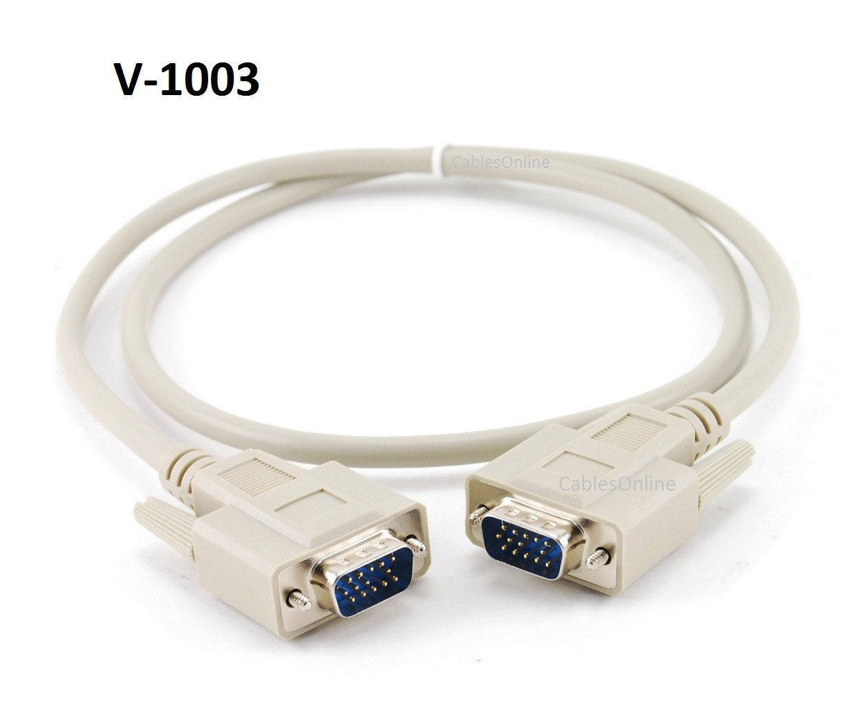 CablesOnline 3ft VGA (HD15) Male to Male Monitor Video Cable (V-1003)