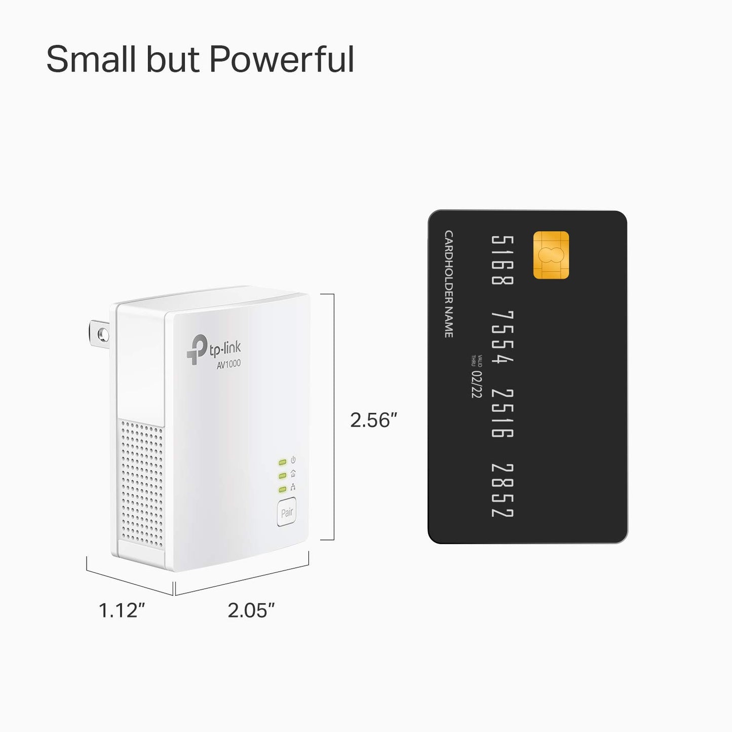 TP-Link AV1000 Powerline Ethernet Adapter KIT - Gigabit Port, Plug Pair &Play, Ethernet Over Power, Nano Size, Power Saving Mode, Network Adapter