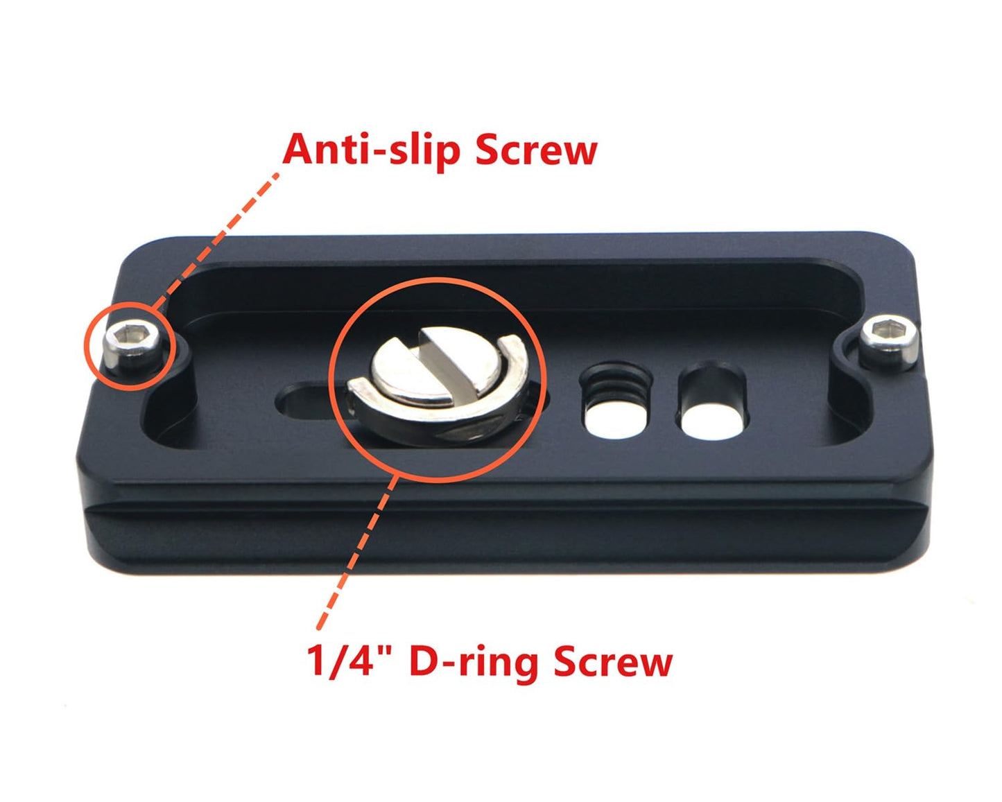 HITHUT PU-70 70mm Universal Quick Release QR Plate with D-Ring Screw for Tripod Monopod Ball Head DSLR Camera, Arca-Swiss Compatible