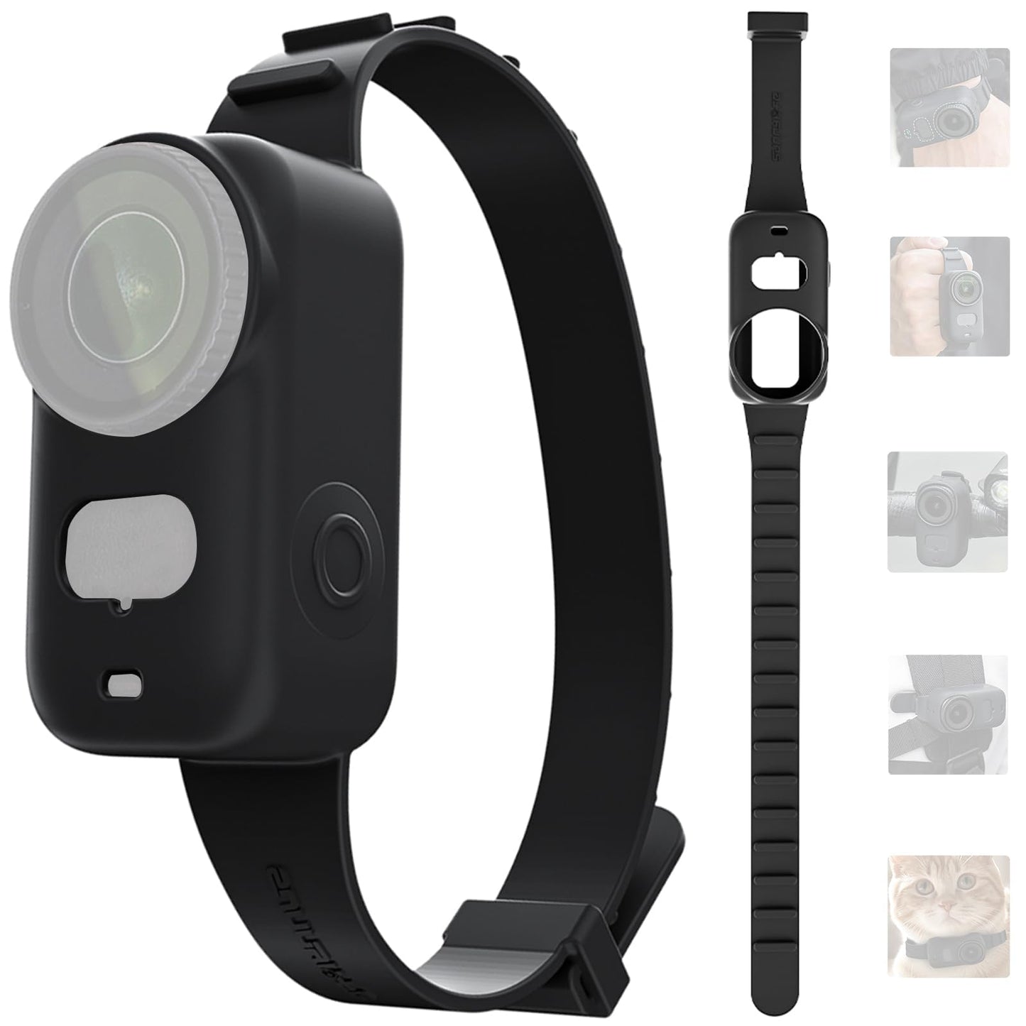 Honlyn Hand Wrist Strap for DJI Osmo Nano, Osmo Nano Protection Cover Wristband Dog Cat Collar Bicycle Mounted Holder Fixed Tie Belt