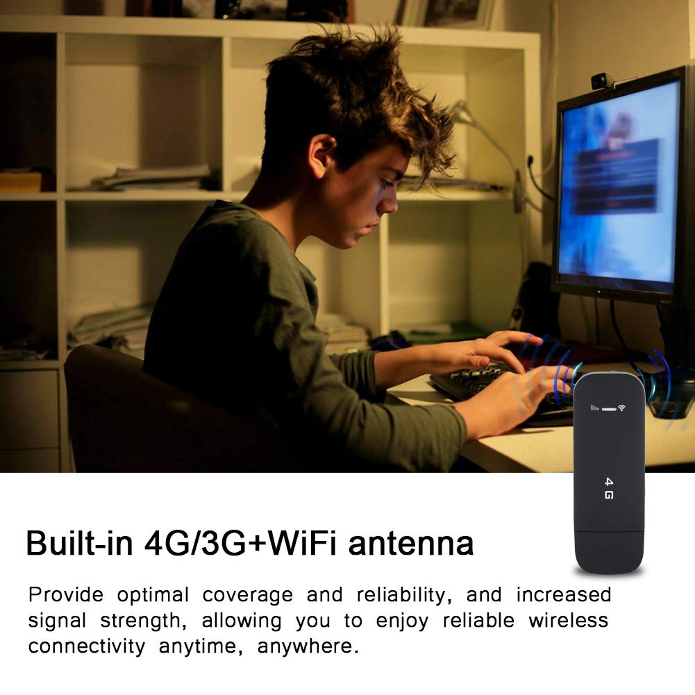 Network Adapter, 4G LTE USB Portable Router Pocket Mobile Hotspot Network Travel Smart Router (with )