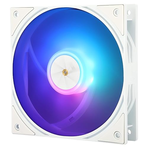 Thermalright TL-P12W-S CPU Case Fan,White ARGB Computer Fan PWM PC, 12cm Specifications Silent Cooler, 1500RPM Speed