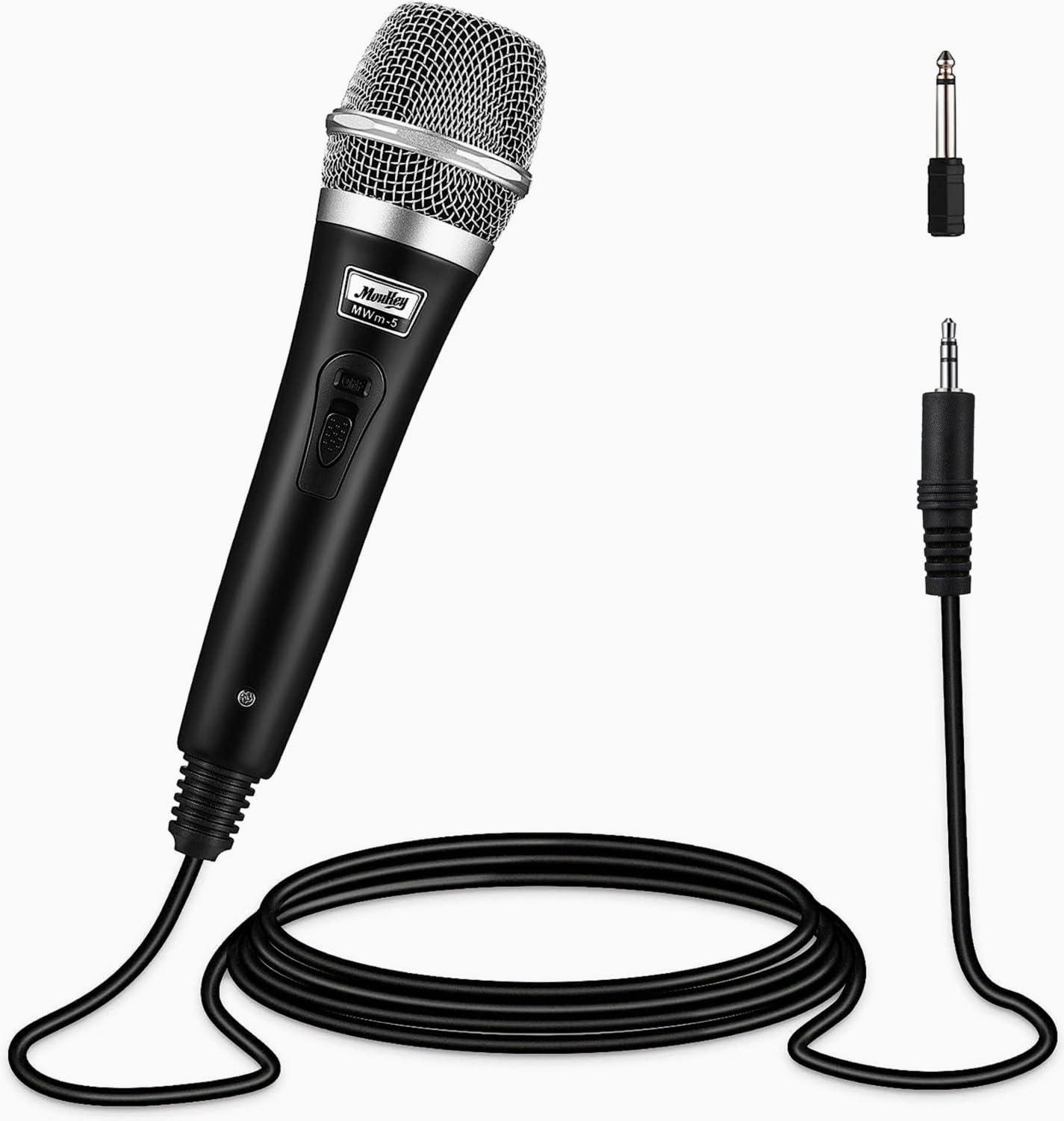 Moukey Karaoke Microphone, Dynamic Microphone with 13 ft Cable, Metal Handheld Cardioid Wired Mic, XLR Microphone for Singing, Compatible w/Karaoke