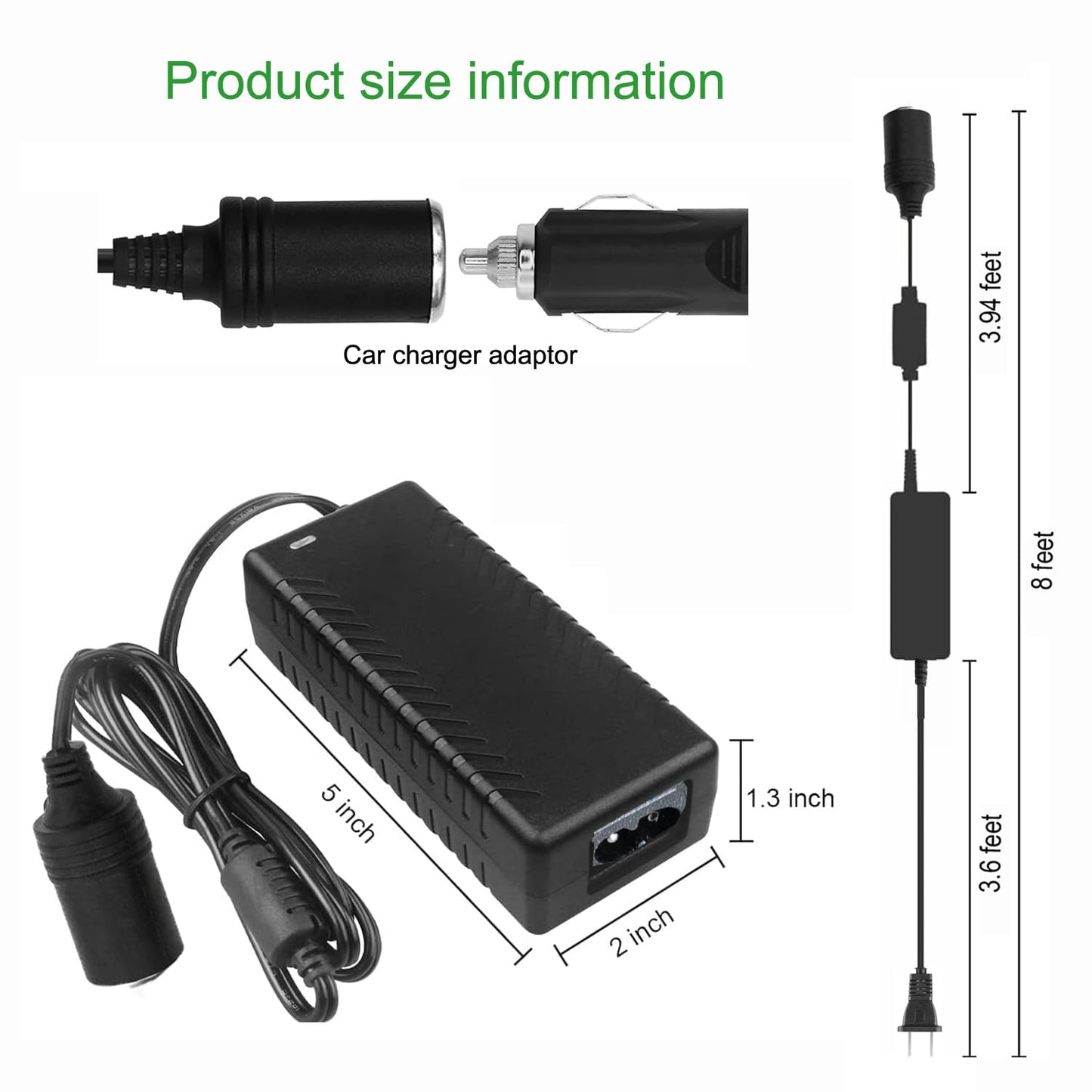 AC to DC Converter 100V-240V to 12V/6A 72W Cigarette Lighter Socket Power Supply Adapter Car Cigarette Lighter Socket for Car Cooler Warmer Air…