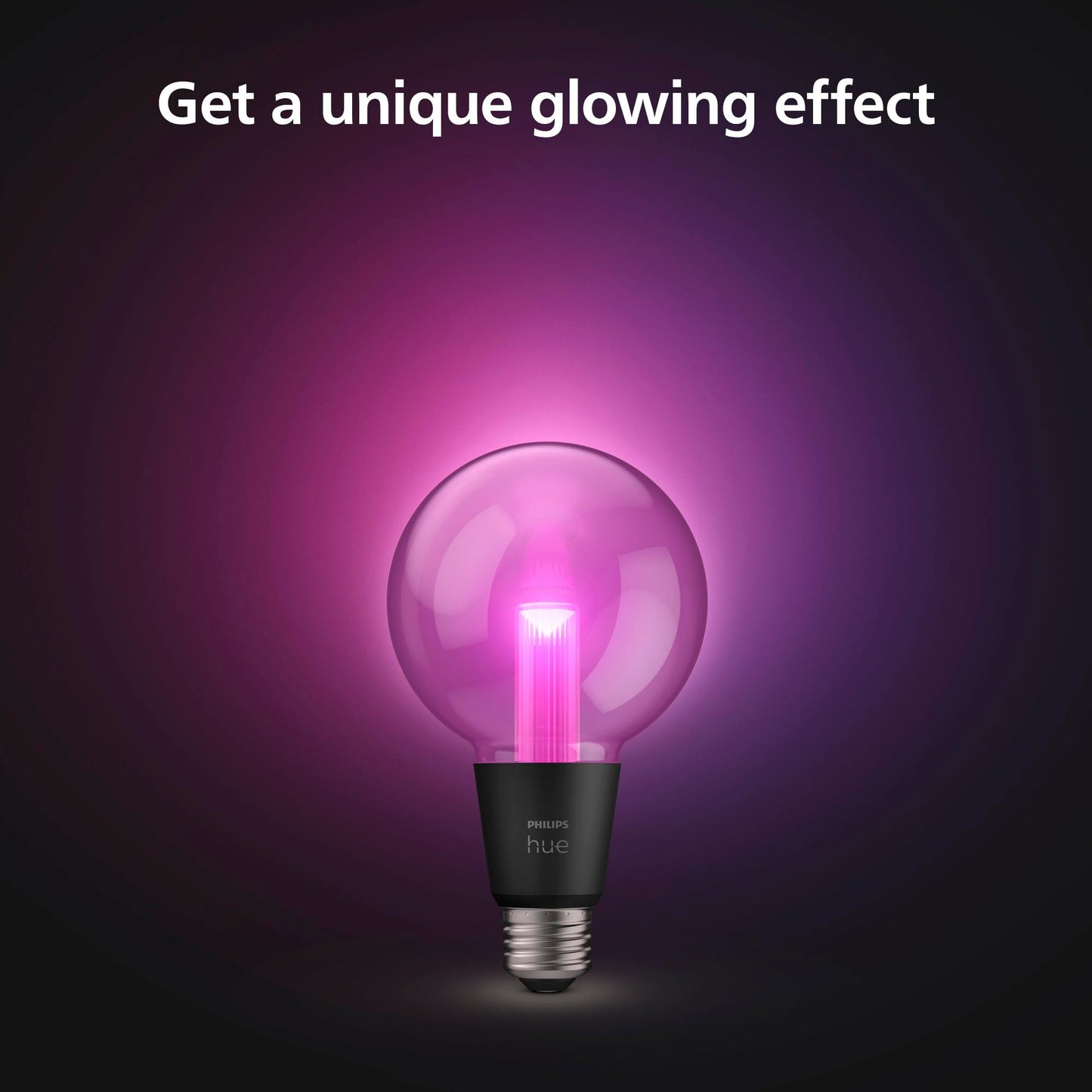Philips Hue Lightguide G30 Small Globe Smart LED Bulb - Handblown Glass - Color Changing Light - Compatible with Amazon Alexa, Apple HomeKit