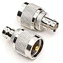 ANHAN UHF Male to BNC Female Connectors Pl259 to BNC Coax Adapters 2packs