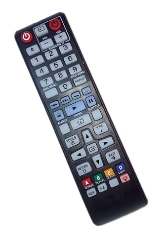 Replaced Remote Control Compatible for Samsung BD-F5700/ZA AK59-00173A BDHM57C BDF6700ZA DVD BD Blu-Ray Disc Player