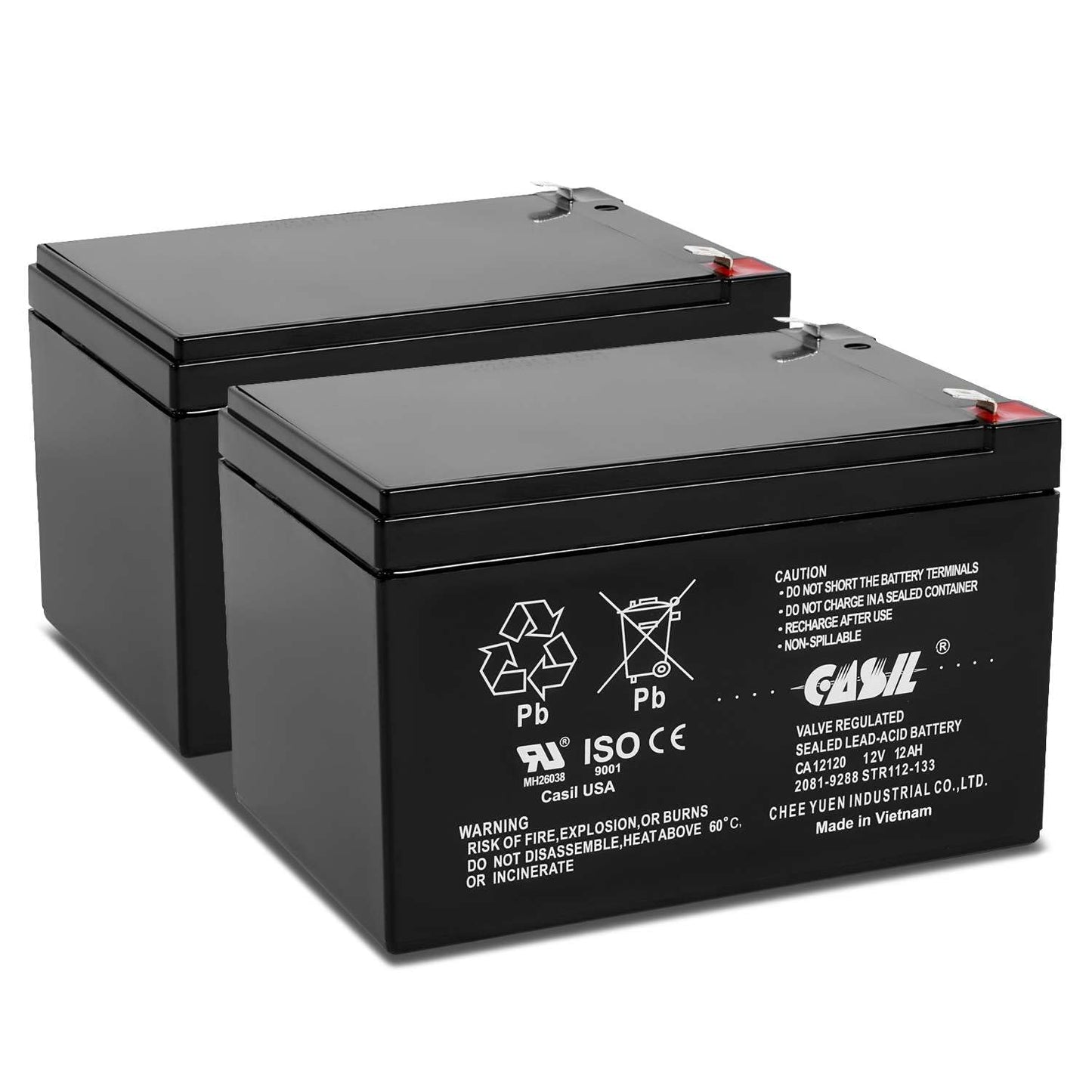 Casil 12V 12Ah SLA AGM Replacement Battery (2 Pack) | Compatible with Go-Go Mobility Elite Traveller SC40E SC44E | Sealed Lead Acid Mobility Scooter…
