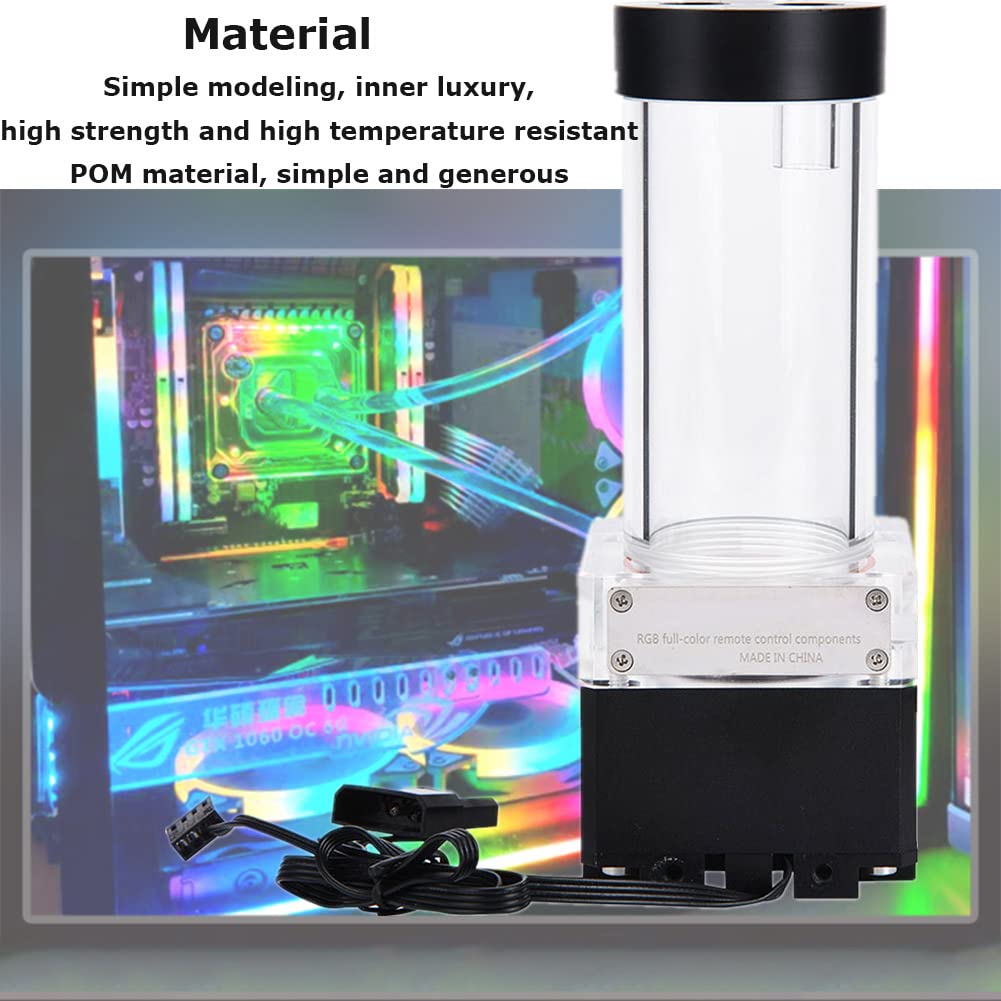 8W 7V CPU Water Cooling Pumpe Reservoir DIY Set, 800L/H 4m Pump Reservoir Combo, G 1/4" Thread Port, PC CPU Water Cooling System Heat Exchanger Tool